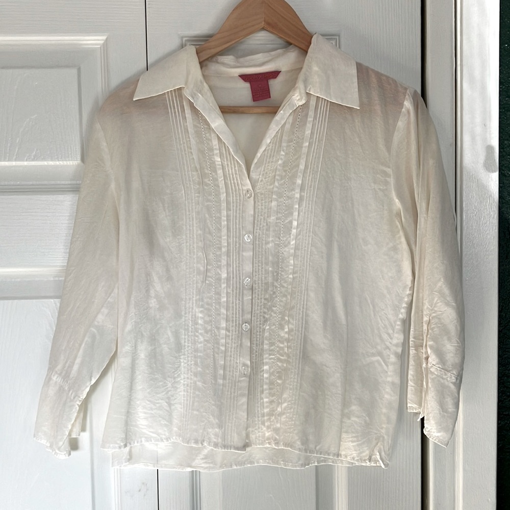 Vintage Sunny Leigh silk & cotton button down